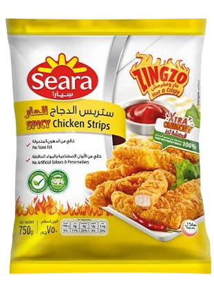 سيارا استربس الدجاج الحار 750 جم Pack of 10