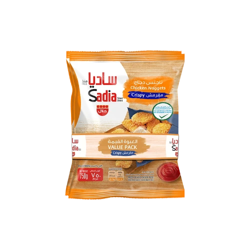 ساديا ناجتس الدجاج عادي 750جم 2حبة  Pack of 4