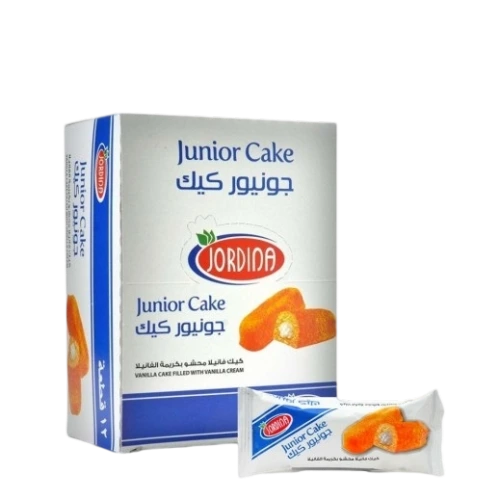 جونيور كيك فانيلا محشو بكريمة الفانيليا 40 جم Pack of 144