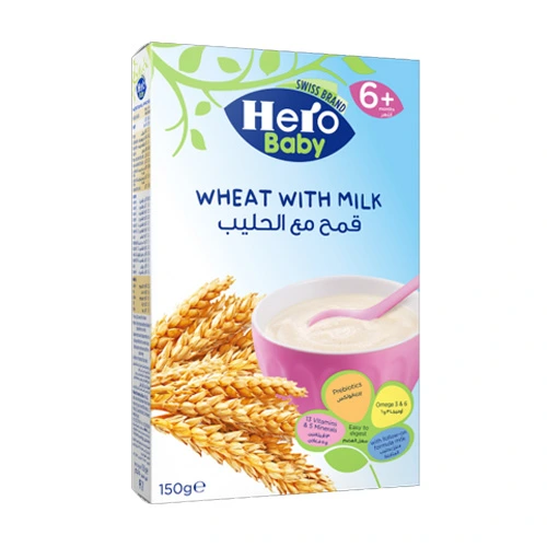 هيرو بيبي سيريال قمح مع حليب 150جم