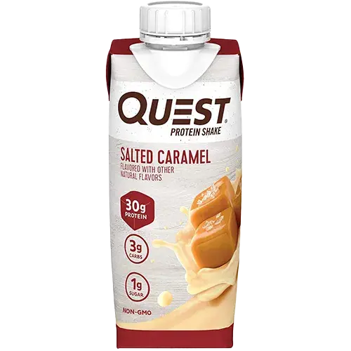 كويست بروتين مخفوق بنكهة الكاراميل المملح  325 مل Pack of 4