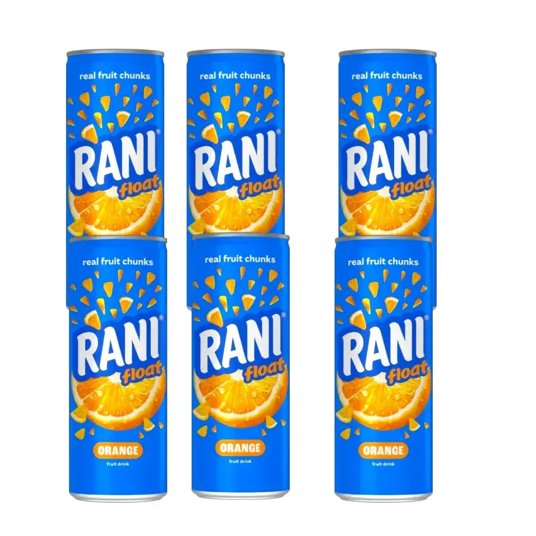 رانى مشروب البرتقال مع فواكه طبيعية عبوة معدن 240 مل Pack of 6