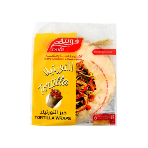فونتى تورتيلا طحين ابيض 8 انش 250جم