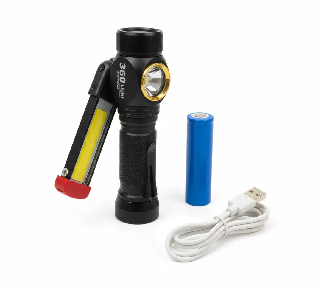 كشاف شحن USB مع مقبض متحرك 7 ليد TW-1021