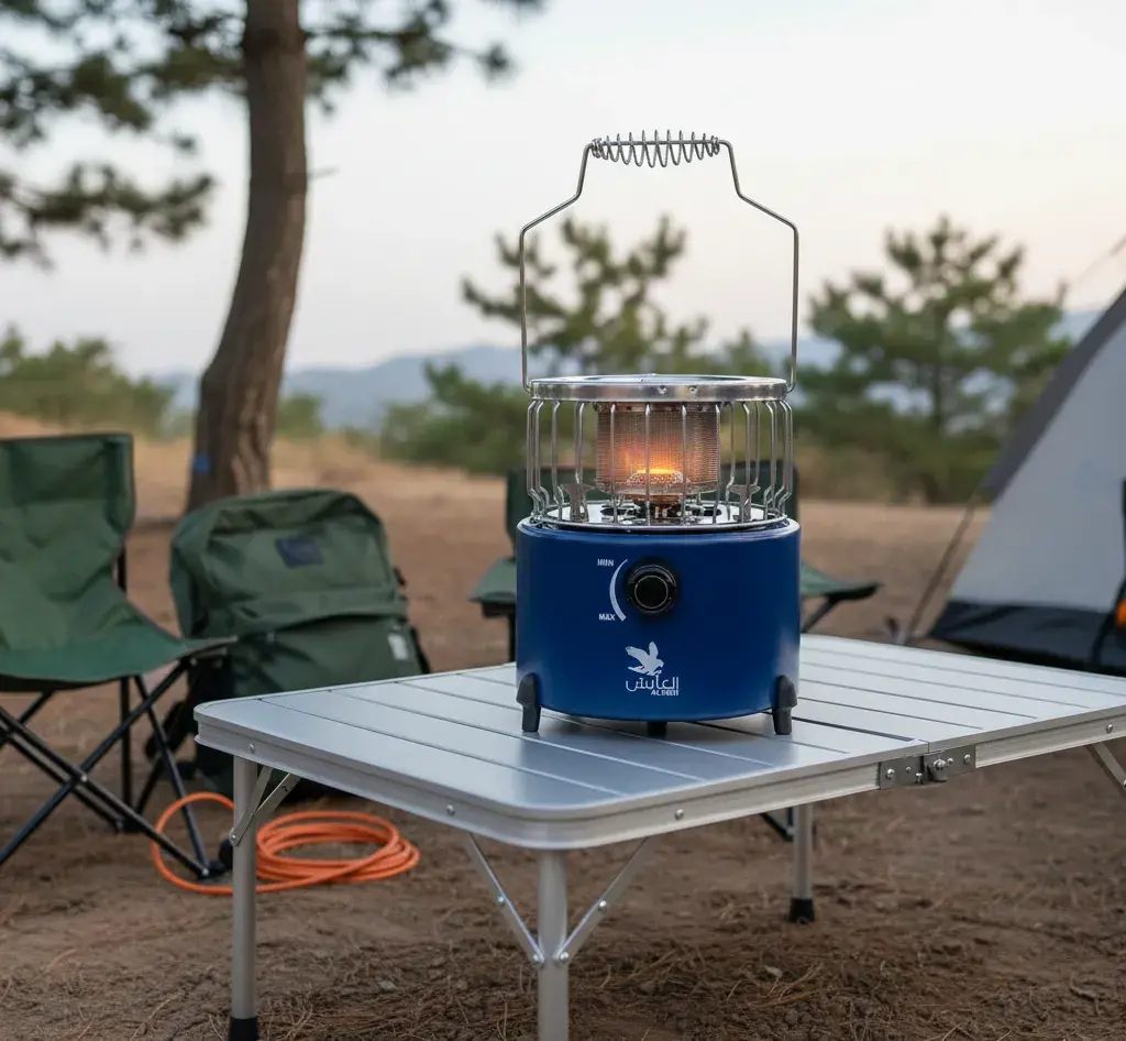 دفاية غاز العايش ازرق مع شنطة رمادي - APG-2000G