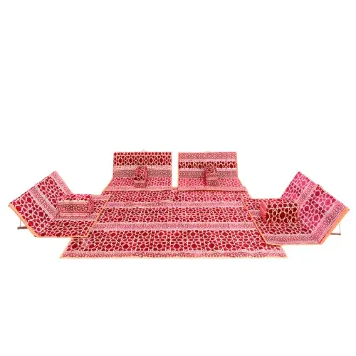 جلسة الضيافة 120 سم مع 4 تكاية + فرشة عادي ID