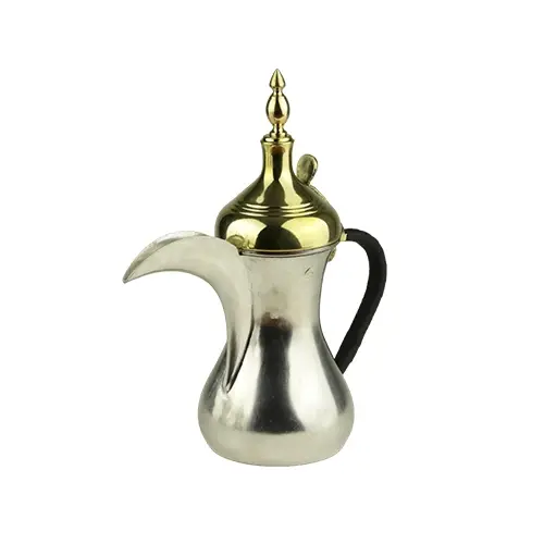 دلة رسلان فضي غطاء اصفر رقم 3