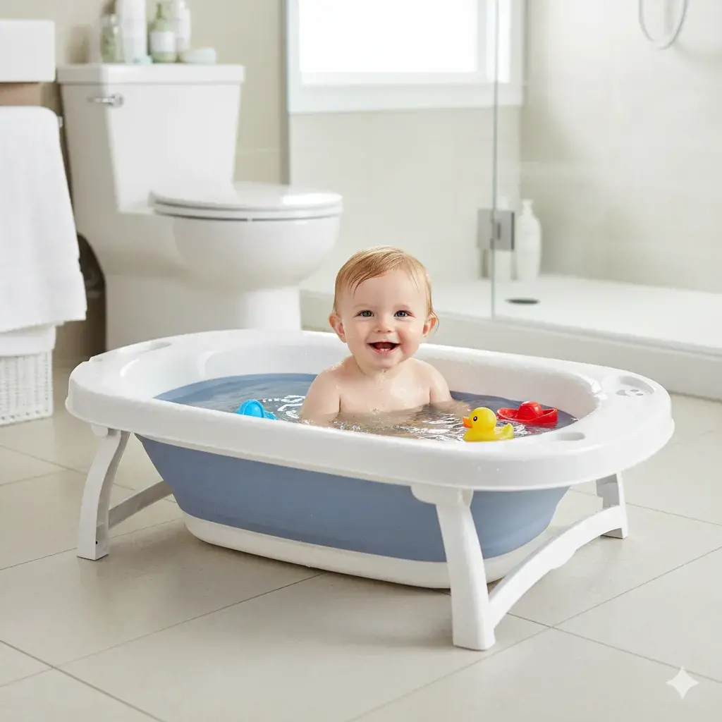 مجموعة حمام الطفل القابلة للطي AK779