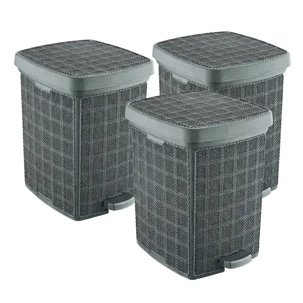 سلة قمامة 3 حبة بدواسة الوان AK 608