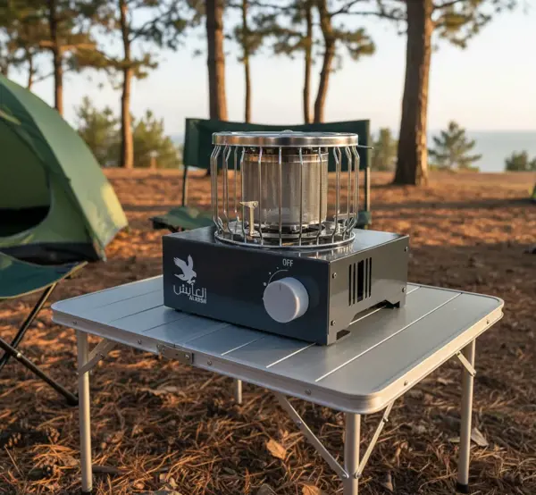 دفاية غاز مع موقد 2*1 ازرق 3000 وات APG-2000KS
