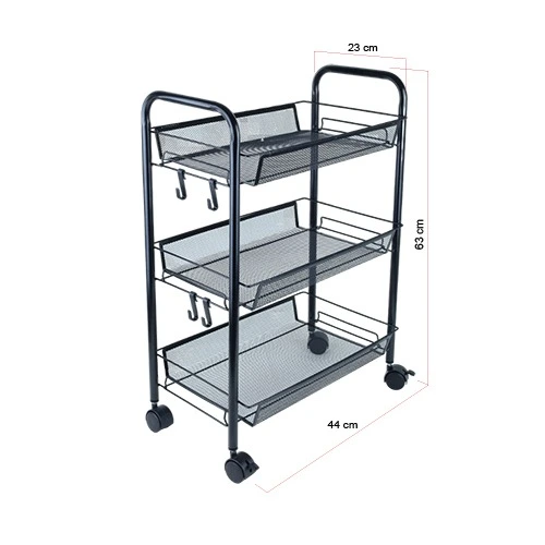 استاند تخزين 3 دور اسود مقاس 44*23*63 سم WY-5