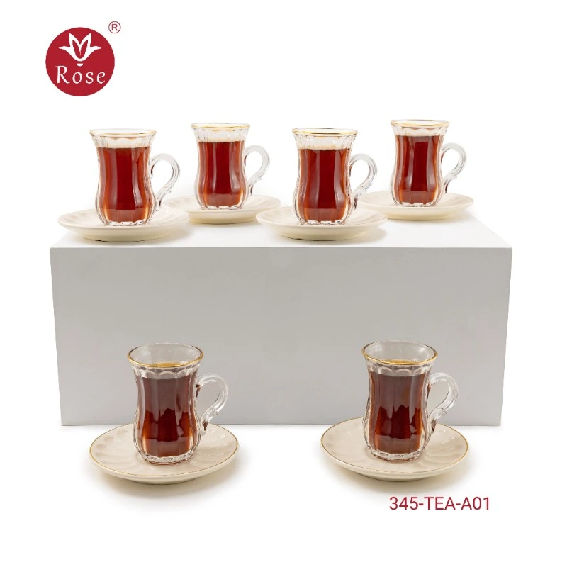 طقم روز استكانة زجاج 12 قطعة RS345-TEA-A01