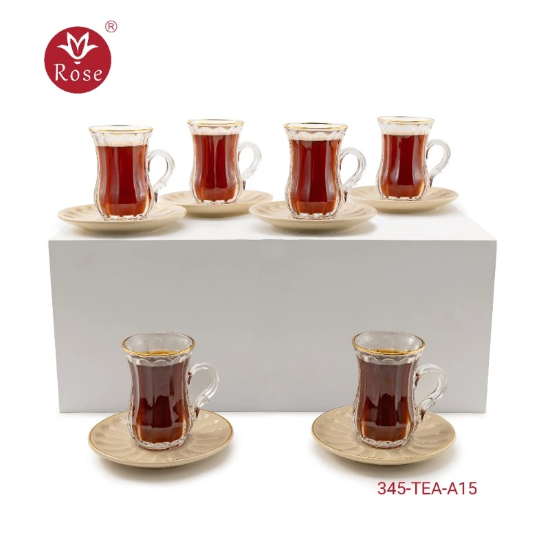 طقم روز استكانة زجاج 12 قطعة RS345-TEA-A15