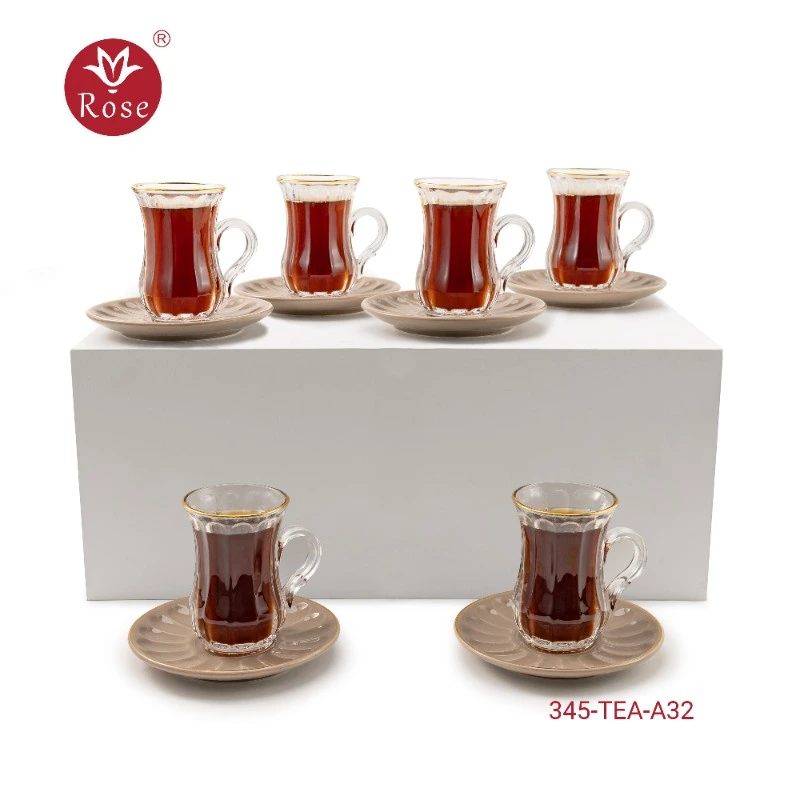 طقم روز استكانة زجاج 12 قطعة RS345-TEA-A32