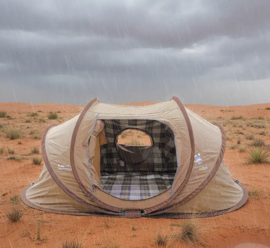 خيمة المبيت الشتوية العايش بني فاتح 240*140*115 سم TENT6