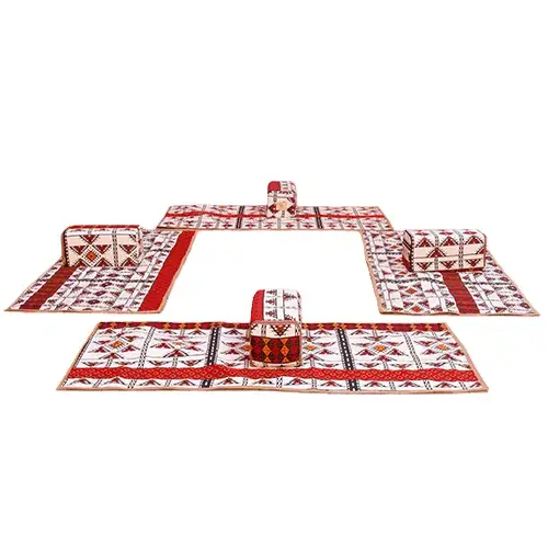 جلسة الخوة 4 تكاية + 4 فرشة مع شنطة(جديد)