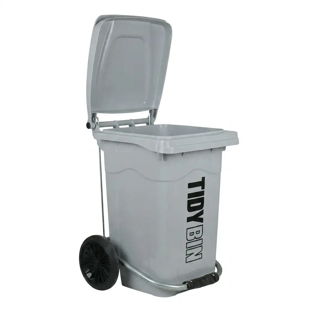 درام قمامة بلاستيك مع تاير 100 لتر EDENA