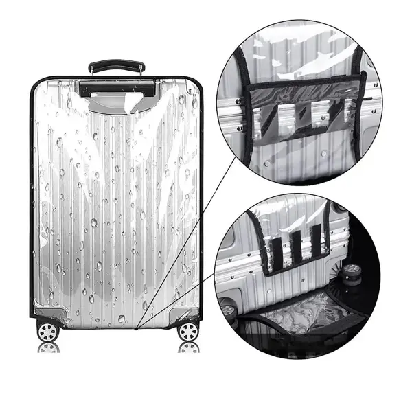 طقم غطاء شفاف لشنط السفر 3 قطع LUGGAGE COVER