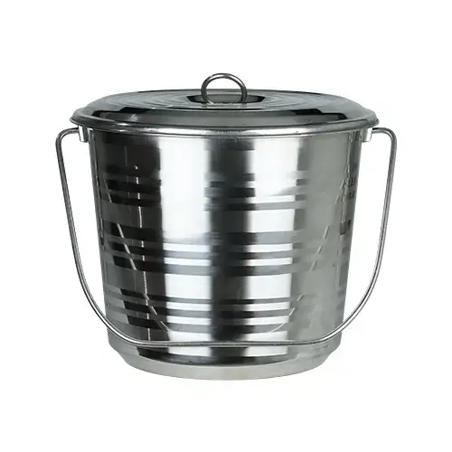 سطل استيل هندي بغطاء 12 لتر JOINTLESS-303076
