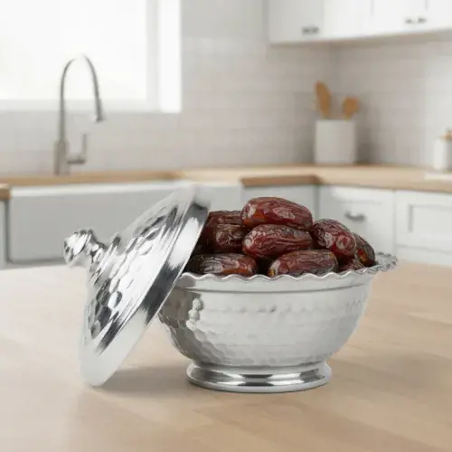 تمرية المونيوم بغطاء منقوش مقاس 16 سم NAJIN