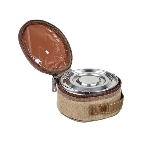 تمرية استيل مع جراب خشبي وسط 8*15*15 سم 10243A