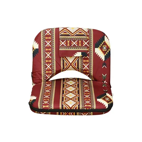 مقعد ارضي العايش مربع منقوش احمر SCS-RD5