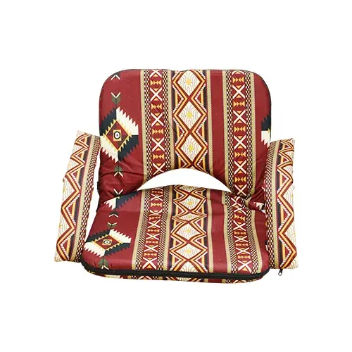 مقعد ارضي العايش مربع بمسند منقوش احمر SCH-RD5