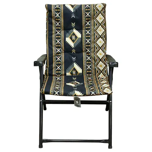 كرسي استيل العايش بمسند مربع اسود BCH-BK1    