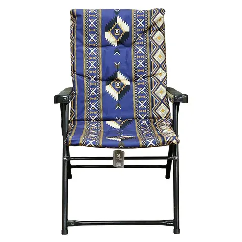 كرسي استيل العايش بمسند مربع ازرق BCH-BL3