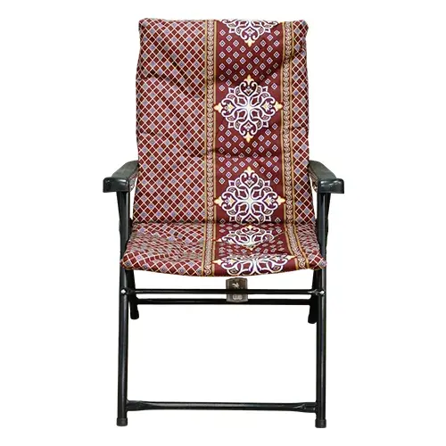 كرسي استيل العايش بمسند مربع احمر BCH-RD6