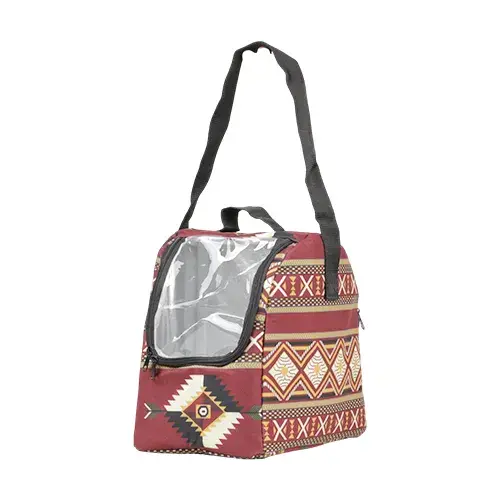 شنطة مطارات 2 جنب شفاف احمر IC-002