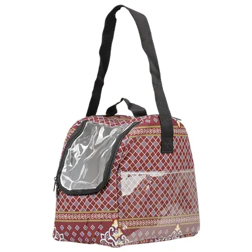 شنطة مطارات 2 جنب شفاف احمر IC-004