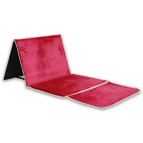 سجادة صلاة قابلة للطي مع جراب احمر FPM515