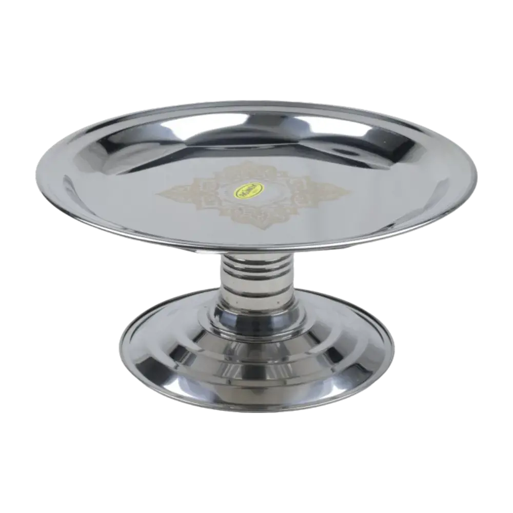 صحن استيل بقاعدة مضلع 35 سم 10136