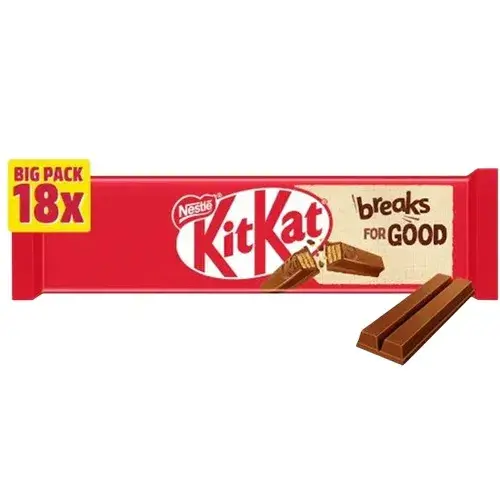 نستلة كيت كات شوكولاتة ويفر بالحليب 18 حبة 372.6 جم  Pack of 18