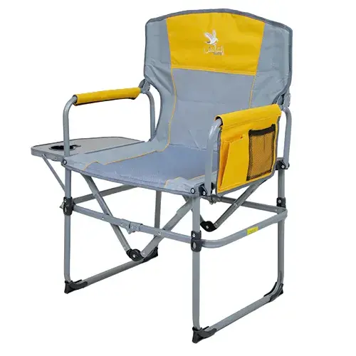 كرسي قابل للطي مع طاولة و مخابي جانبية برتقالي/رصاصيBC404-3