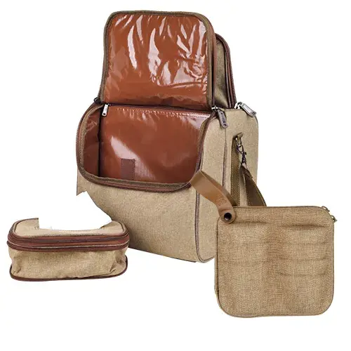 شنطة ترامس مع شنطة كلينكس وبيالات العايش خشبي   10104-1