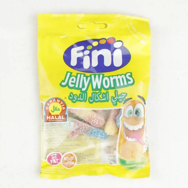 فيني حلوى جيلي حامض اشكال الدود 80 جم