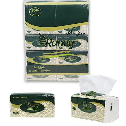 .رانسي جولد مناديل سحب 500 ورقة مفرد Pack of 10