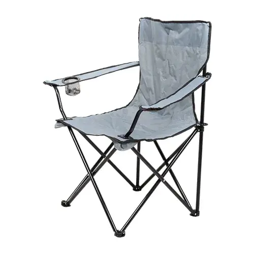 كرسي قماش مع فتحة جلاص قابل للطي GREY-21-47