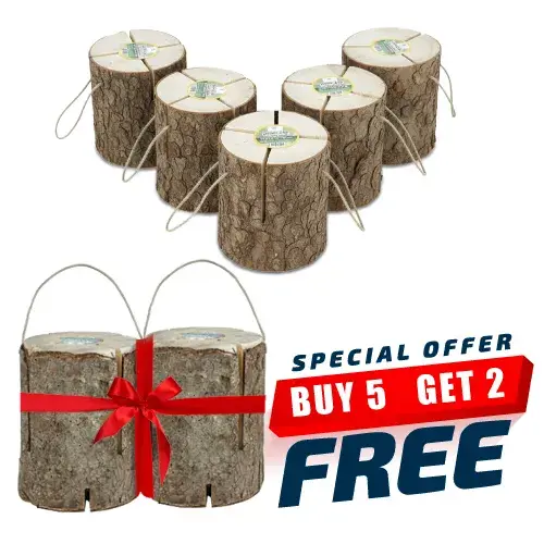 جذع خشب اوروبي مقاس 17*21*23 سم 5 حبة + 2 مجانا