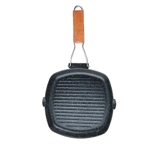 مقلاة جرانيت بيد خشب قابلة للطي 20 سم XB02-20CM