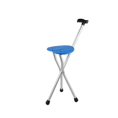 كرسي عكاز قابل للطي ازرق Faced Stool-971-2