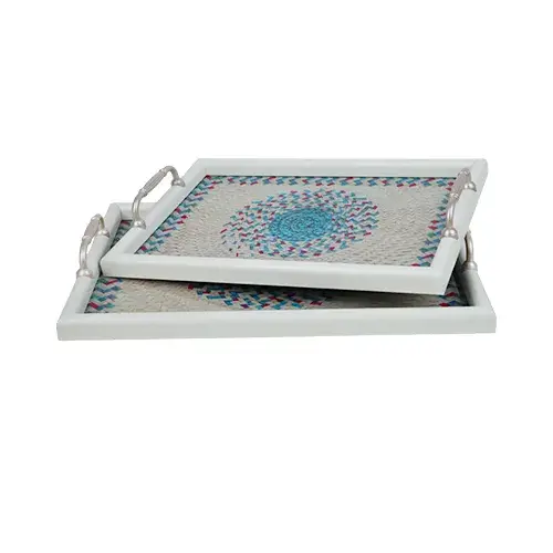 طقم صواني مستطيل اخضر QY25-T09S