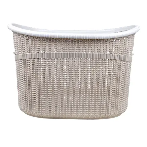 سلة ملابس بلاستيك رمادي وسط BANIS بدون غطاء