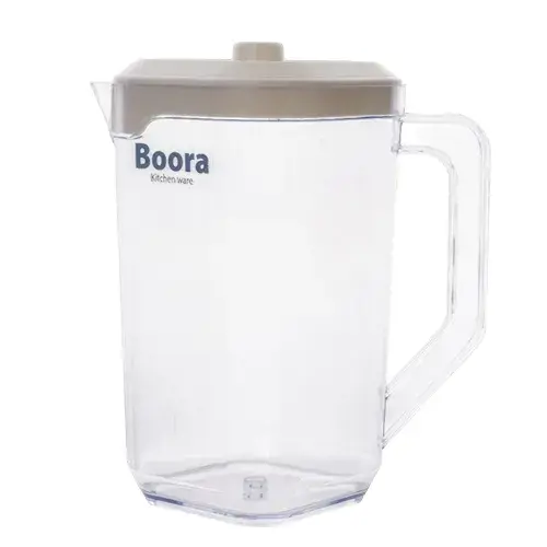 دولكة بلاستك شفافه بغطاء  BOORA