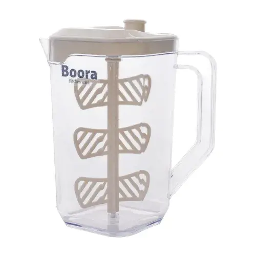 دولكة بلاستك شفافه مع مضرب بغطاء BOORA