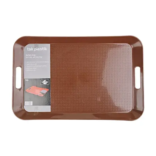 صينية بلاستيك مستطيلة بني TAK-T88