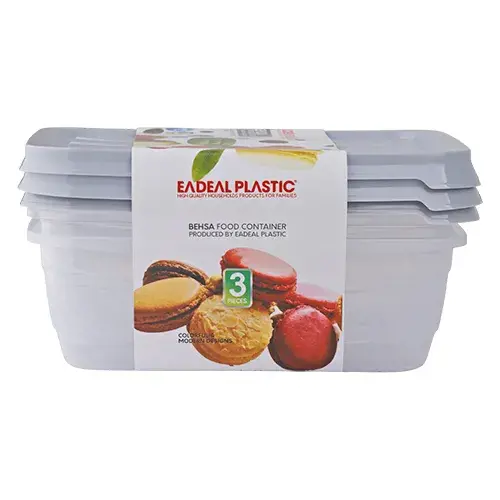 حافظة طعام بغطاء3حبه مقاس 2 IDEAL