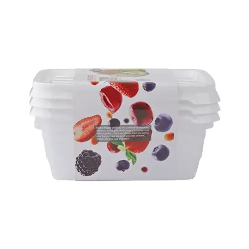 حافظة طعام بغطاء3حبه رقم 1 IDEAL